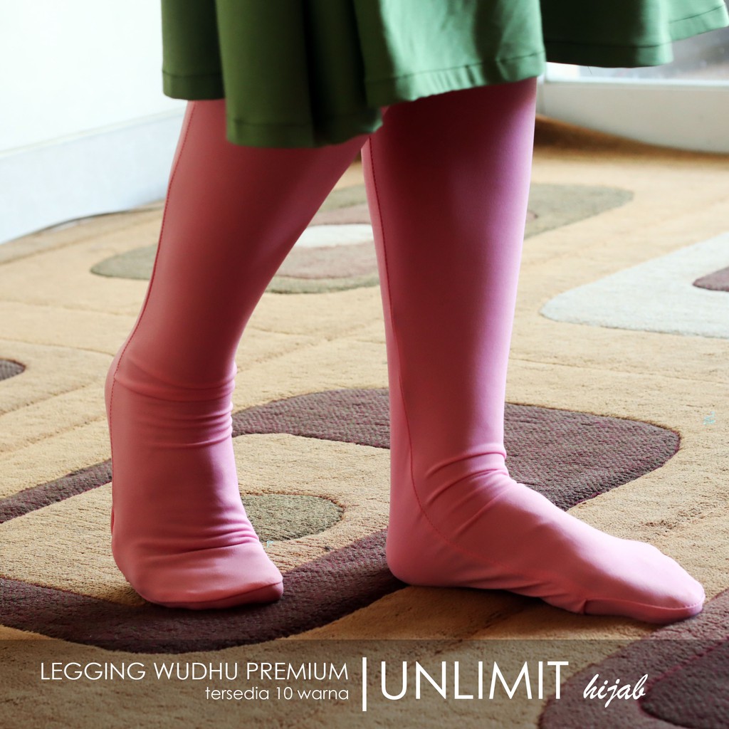 UNLIMIT HIJAB Legging Wudhu Premium Original | Leging Wudhu Muslimah Cantik Jersy Premium