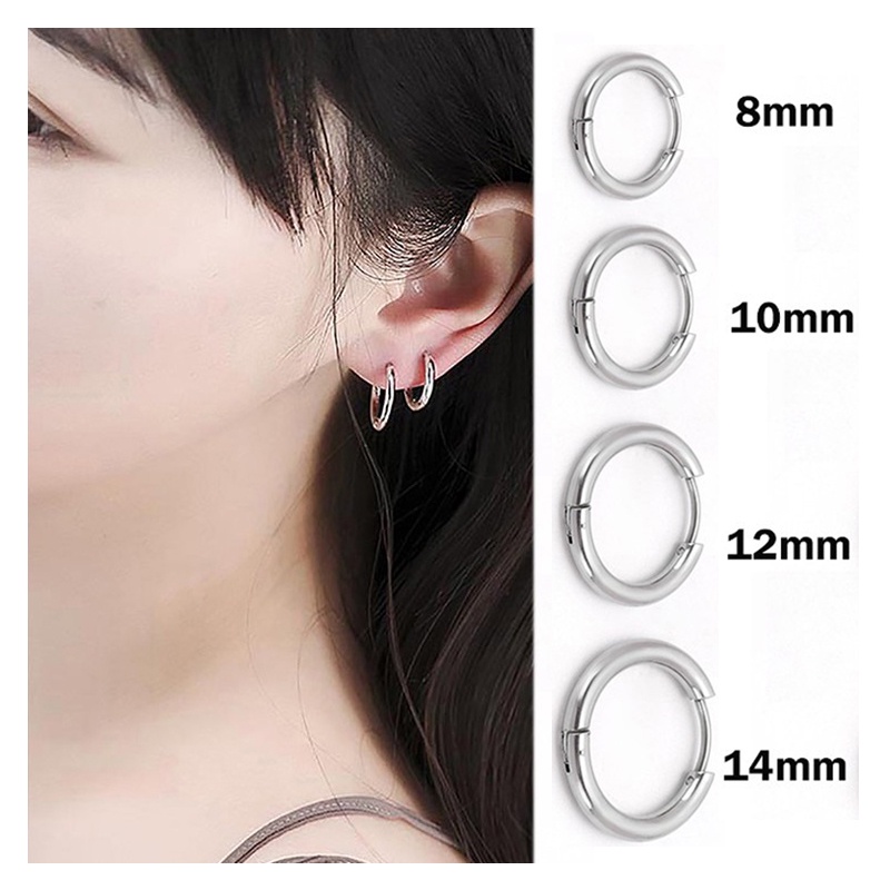 [ACKER] Anting Telinga Bulat Titanium Desain Sederhana Untuk Wanita