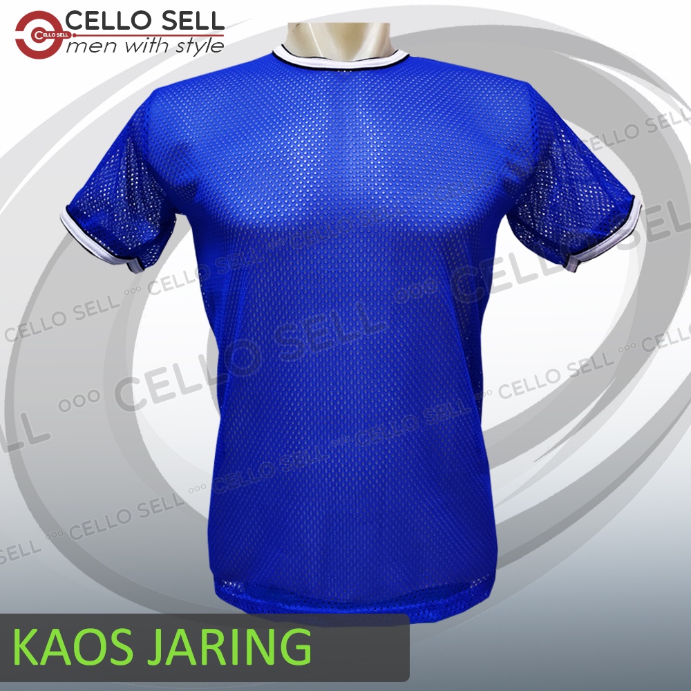 kaos oblong jaring-kaos dalaman pria jaring