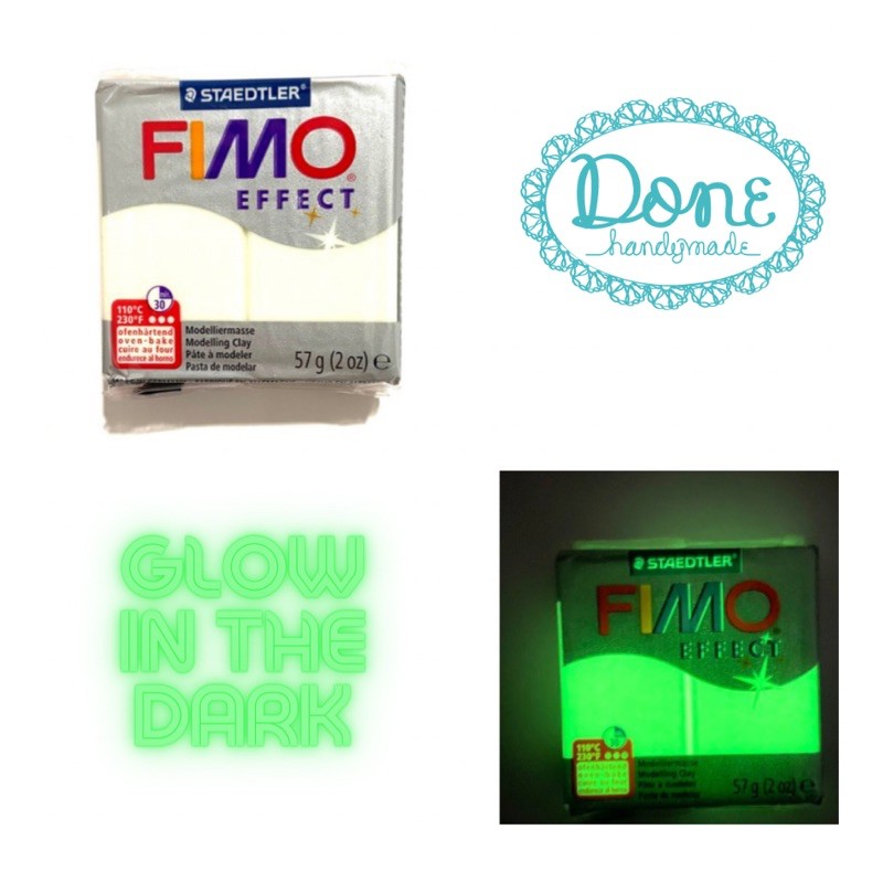 fimo effect glowing in the dark fosfor clay polymer clay glow in the dark clay nyala halloween stuff donehandymade done handymade jual bahan kerajinan tangan