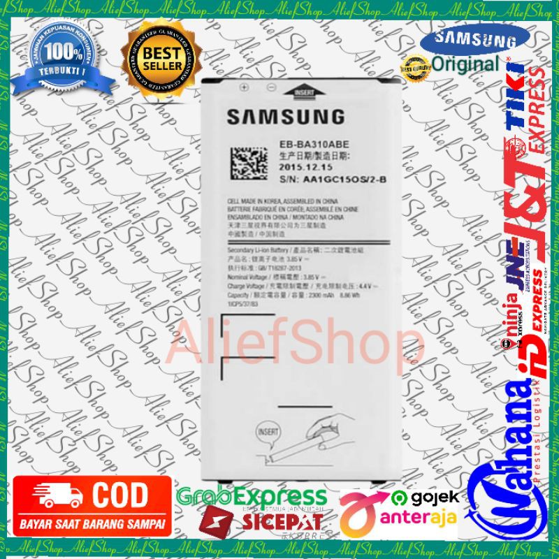 Batrai Samsung A310 GALAXY A3 2016 Batre EB-BA310ABE Baterai Original