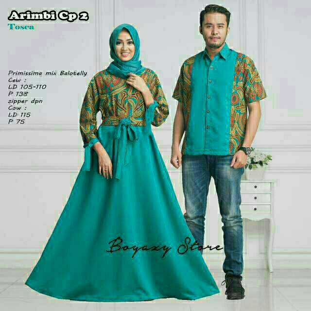 Gamis batik couple suami istri Arimbi Couple