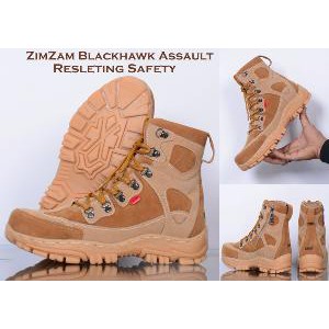 ZimZam Sepatu Blackhawk Resleting safety tactical pdl sepatu kerja proyek gunung trekking motor lap