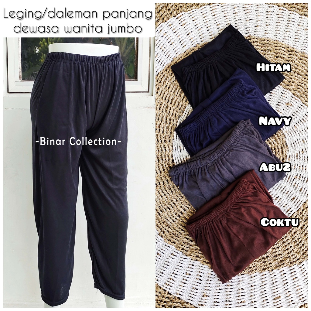 SYD 20- Celana Panjang Polos wanita daleman Legging / dalaman leging ibu XL / 3L Jumbo kolor harian santai murah