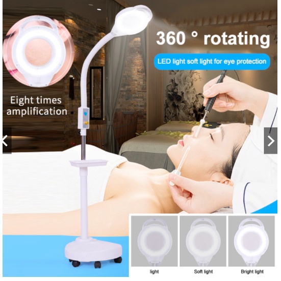 LED Lampu Facial Led Disesuaikan Magnifiying Lamp Lampu  uv Meja Desk Lamp Kaca Pembesar Digunakan Di Salon Kecantikan Dokter Gigi