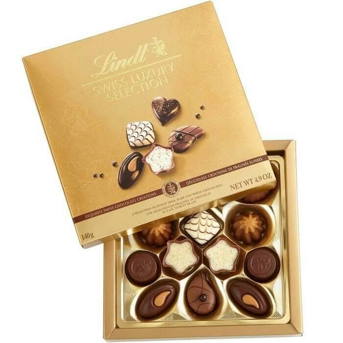 

Fchgtyani Lindt Swiss Luxury Selection Chocolate Gift Box Cokelat Coklat Import
