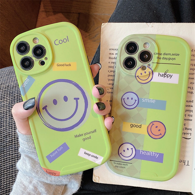 Case Motif Smiley Face Untuk iphone 12 13 11 Pro Max X Xs Max Xr Pam3