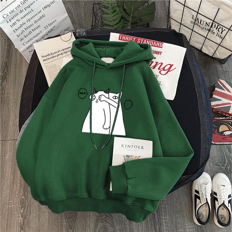 HOODI JUMPER WANITA CATT WOMEN'S PADDED - ATASAN LUS TEBAL TERLARIS