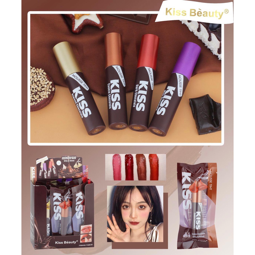 [PCS] LIPGLOSS KISS BEAUTY MILK CHOCOLATE SILKY VELVET 71029