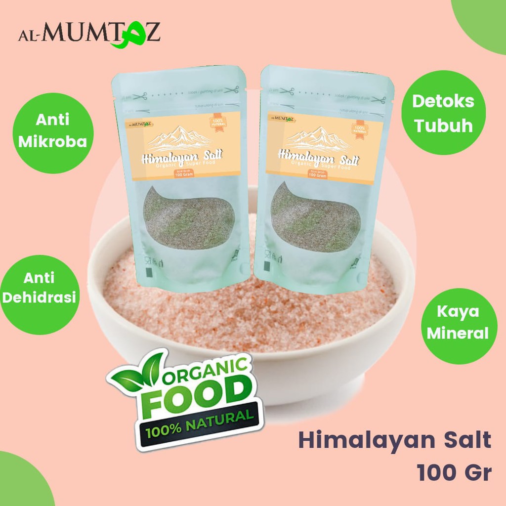 

Himalaya Salt Garam Kasar Organik Original| Asli 100gr / Himalayan Pink Salt| Bumbu Dapur Rempah Bahan Pokok Asli Dari Pegunungan Himalaya MPASI Murni Pink Lava Organik Himalayan Salt Untuk |Diet Ketogenic Herbal Alami