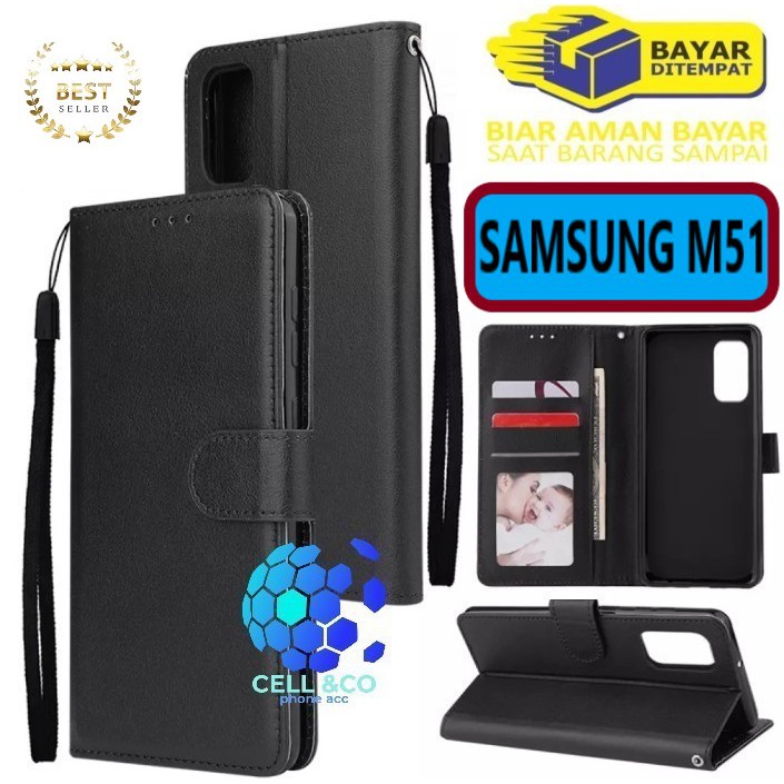 Flip cover SAMSUNG M51 Flip case buka tutup kesing hp casing flip case leather wallet