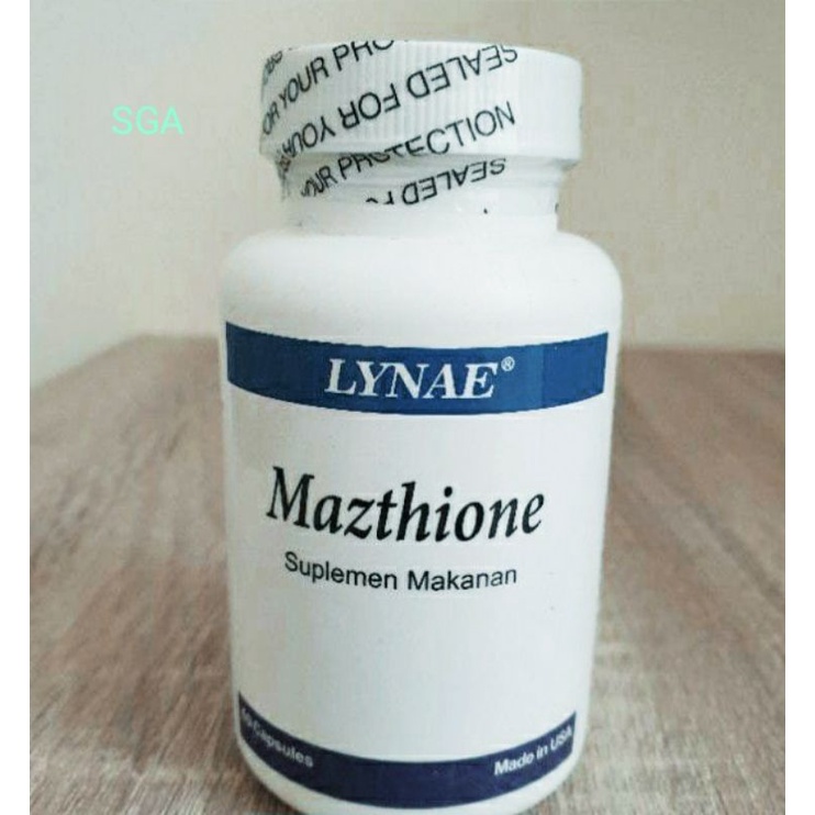 Mazthione Lynae L-Glutathione Asli Obat Pemutih Kulit Wajah Dan Badan isi 60 Kapsul