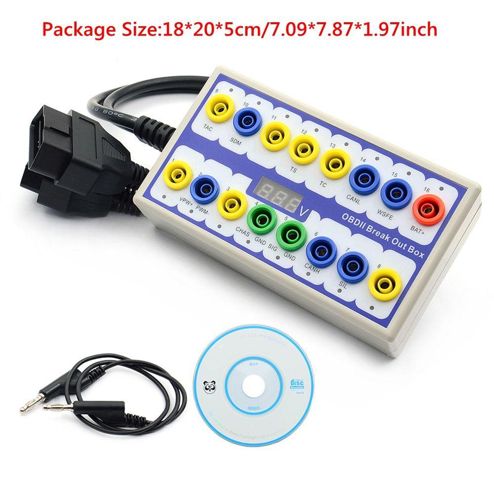 Preva Pendeteksi Protokol Mobil Alat Diagnosis Tahan Lama Alat Diagnosis Otomatis Break Out Box Pendeteksi Protokol OBDII