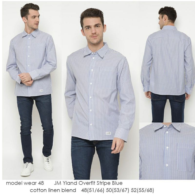 JM Yland Overfit Stripe Blue