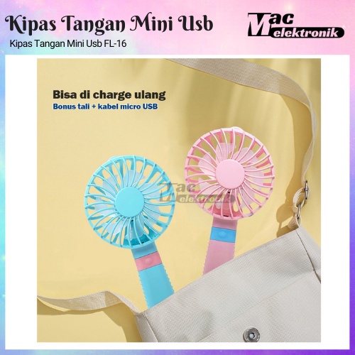 Kipas Angin Lipat Mini USB / Kipas Angin Portable USB Rechargeable / KIPAS ANGIN LED DAN CAS