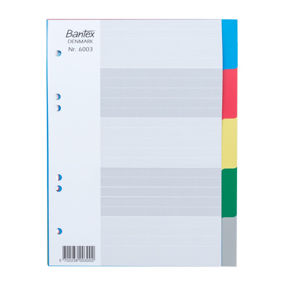 

Bantex PP Colour Divider A5 (5 pages) 6003 00