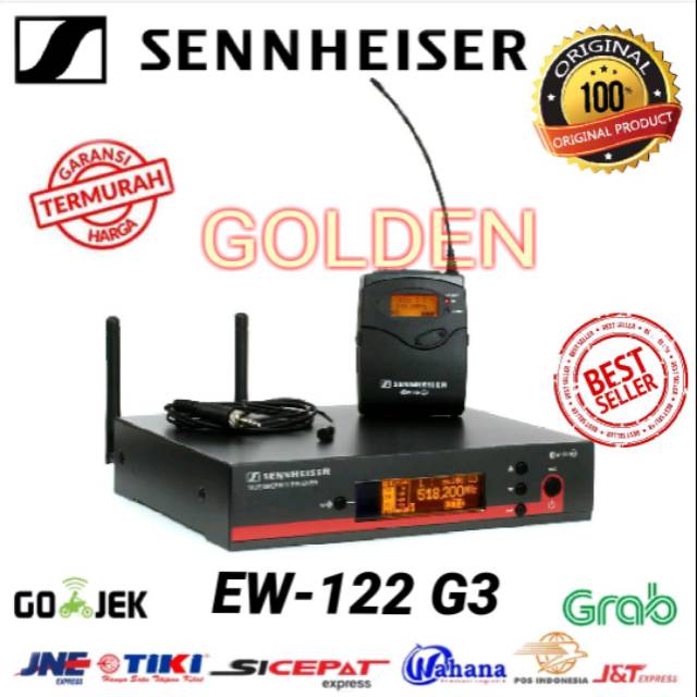 Mic Wireless Sennheiser EW 122 G3 Original Clip On - Jepit