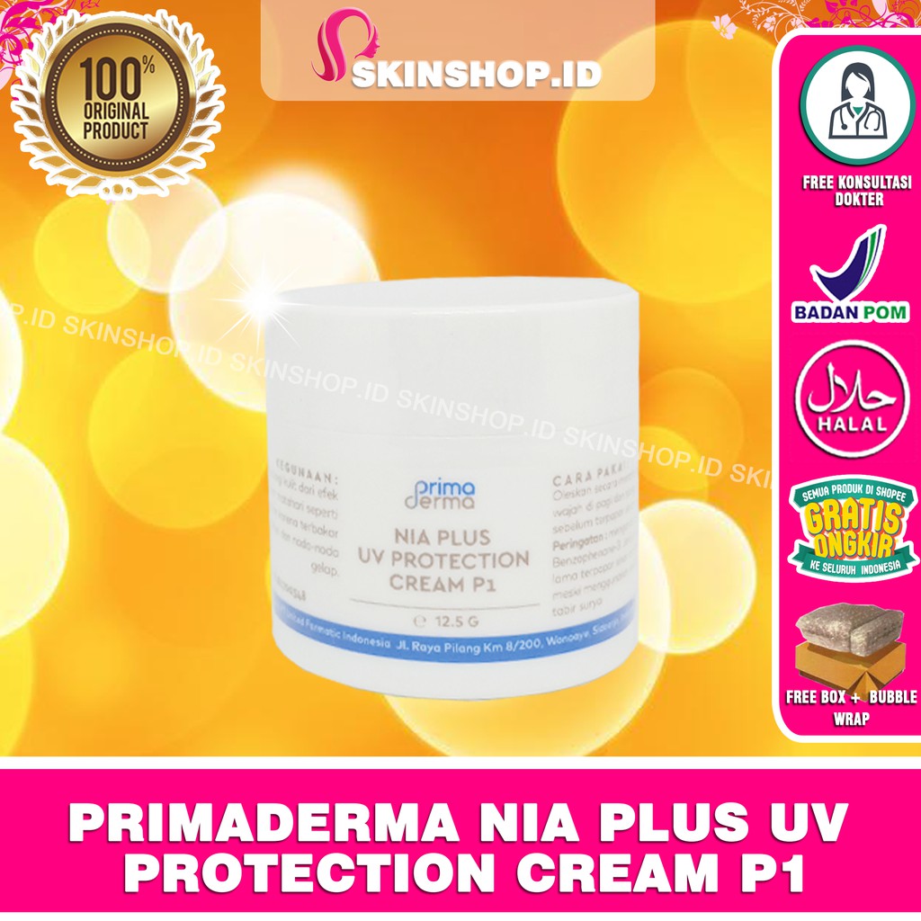 PRIMADERMA Nia Plus UV Protection Cream P1 12,5gr Original / Tabir Surya BPOM Aman