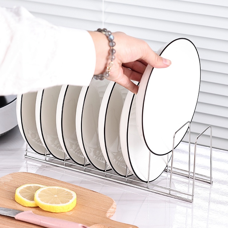 Stainless Steel Dish Drying Rack / Kitchen Countertop Drainer Holder / Multifunctional Organizer Shelf For Plates, Cutting Boards, Bakeware, Pots &amp; Pans