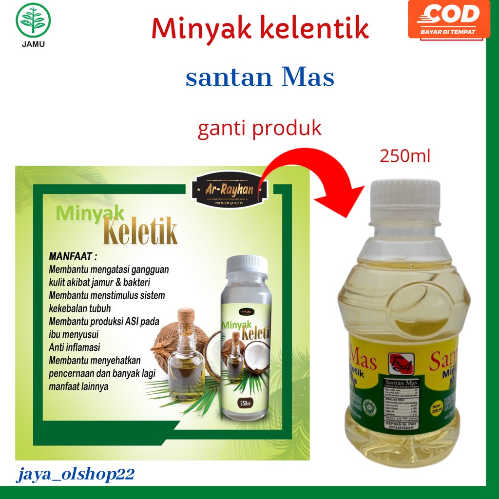 

Bisa COD Minyak Kelapa Murni Asli Kletik Keletik Klentik Kelentik Santan Mas 250ml