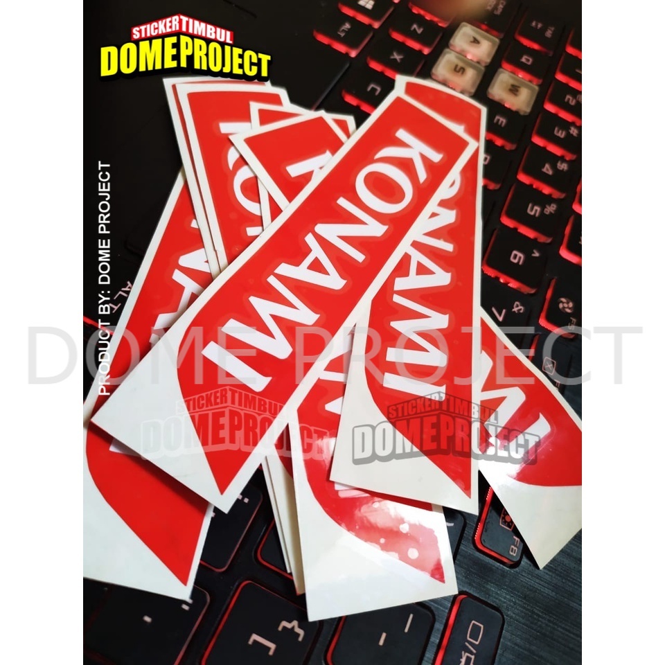 STIKER CUTTING DECAL KACA MOBIL HELM MOTOR LOGO KONAMI STICKER AKSESORIS AESTHETIC IMPORT KEREN