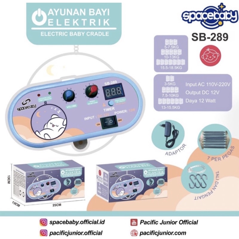 Space Baby Mesin Ayunan Cradle Bayi Elektrik Otomatis  SB 289