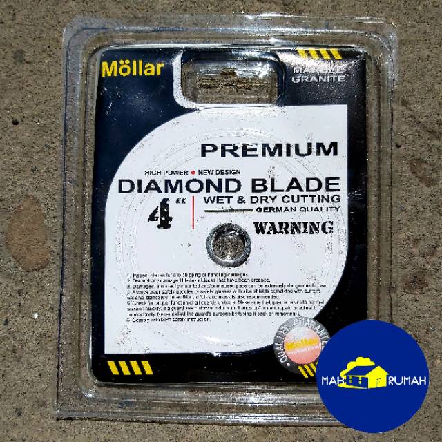 Diamond Blade Wheel Mata Potong Gerinda Keramik Wet Dry Basah Kering - MOLLAR WHITE PREMIUM