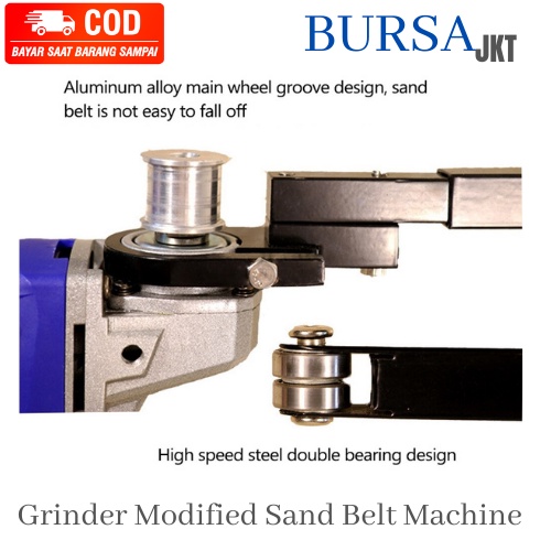 Handheld Air Belt Sander Adaptor Gerinda Tangan Konverter Grinder