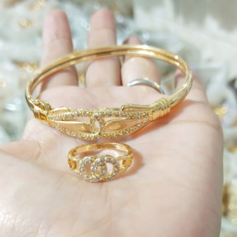 Gelang tangan xuping lapis emas wanita dewasa free cincin