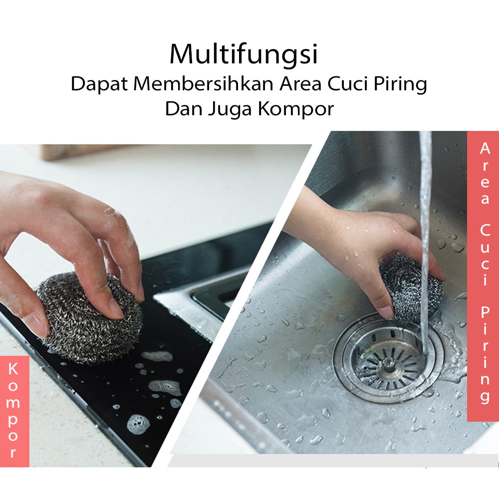 Sabut Cuci Piring Kawat Cuci Piring Bola Cuci Piring Steel Wool Stainless Steel