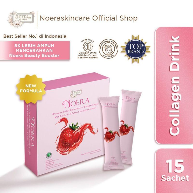 Noera Collagen Drink With Birdnest and Saffron Extract | Minuman Pencerah Kulit with L-Glutathione | Collagen Beauty Drink