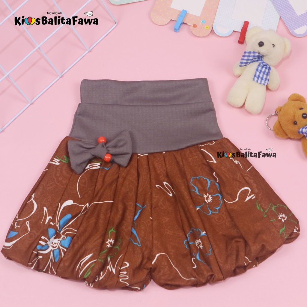 Celana Balloon Uk.1-2 Tahun / Celana Pop Anak Perempuan Pendek Pita Murah Polos Short Pants