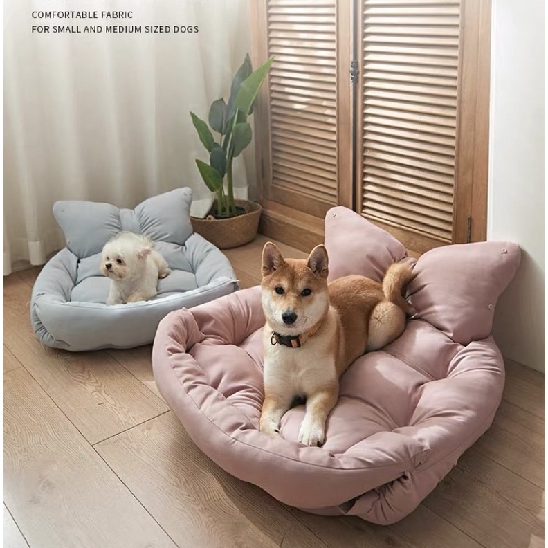 BIG SIZE Bow Cushion Bed for Pet Dog Cat Ranjang Anjing Kucing Lucu Ukuran Besar