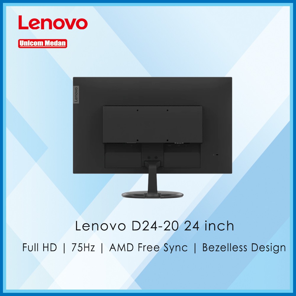 Monitor LED Lenovo D24 D24-20 24&quot; VA 1080p VGA HDMI 75Hz FreeSync