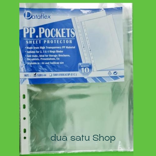 

Dataflex PP Pocket / Sheet Protector A4 ( isi 10 Lembar )