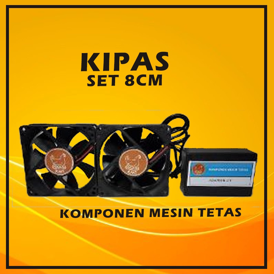 Fan Kipas Dc 8cm dengan Adaptor Mesin Tetas Telur