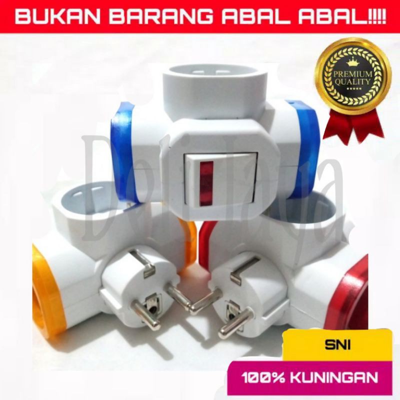 Steker T Arde + Saklar Lampu Cok cabang saklar