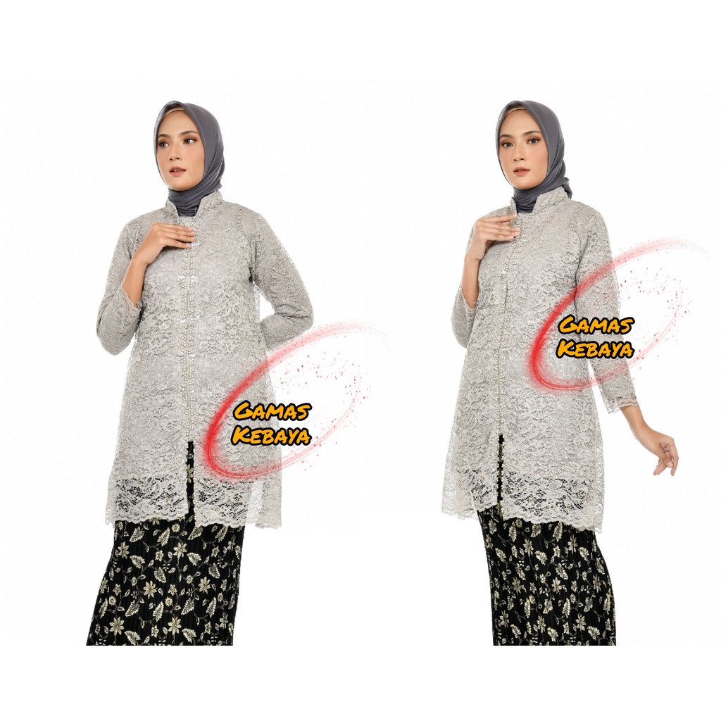 Atasan Kebaya Kancing Depan Payet – Among - Kebaya Pesta - Kebaya Busui – Tunik Brokat Sanghay – Tunik Knacing Depan – Kebaya Ibu – Kebaya Kondangan – Kebaya Modern