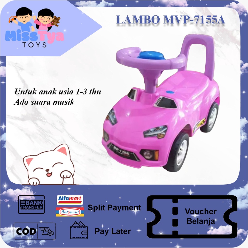 MOBIL DORONG ANAK MVP LAMBO PINK