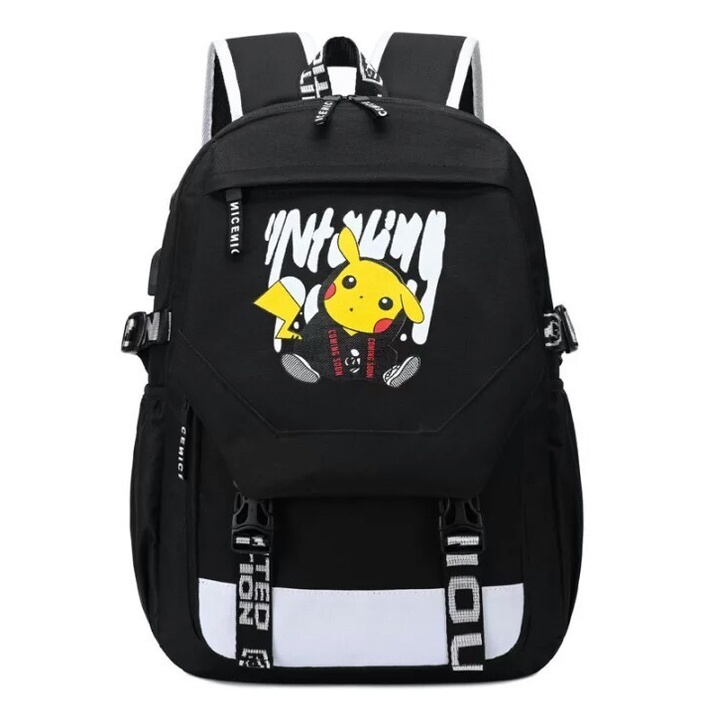 NIQABIS Tas Ransel Anak Laki Laki Pokemon Pikachu Tas Sekolah Anak TK SD SMP Tas Anak Cowok Pokeball