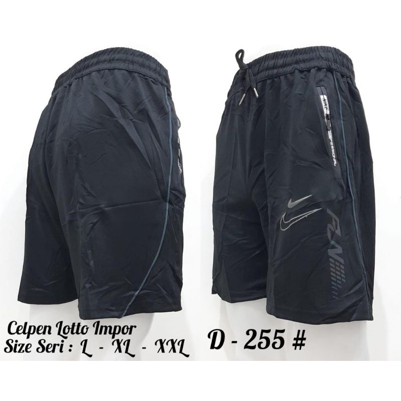 Celana micro pendek running import hitam/ celana olahraga GO motif 1