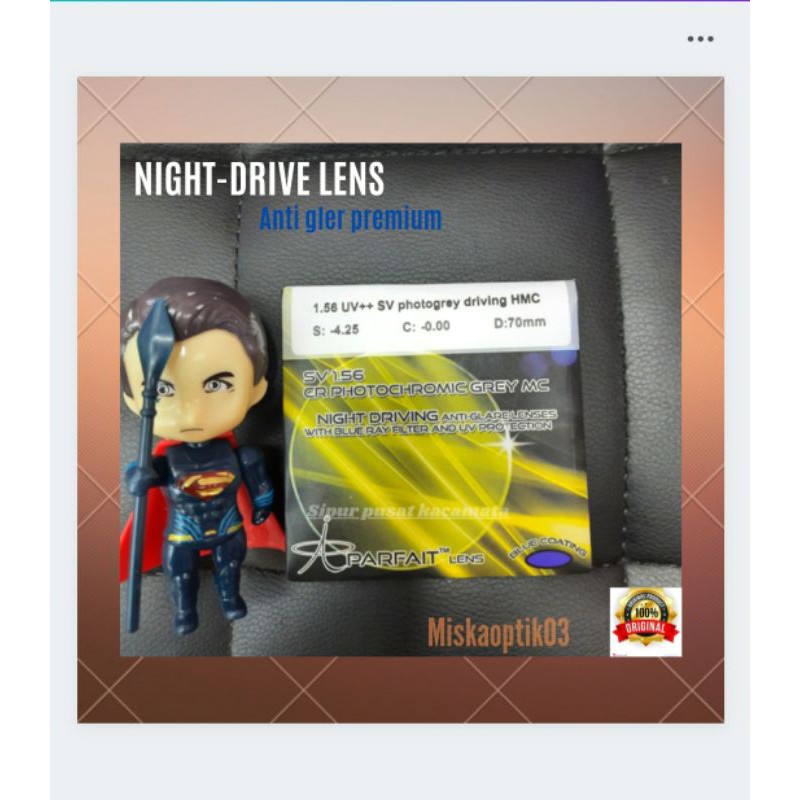 Bluecromic Night Drive 3 in 1Lens (Photocromic+Blueray+AntiGlare) Lensa Night Driving /Premium Drive