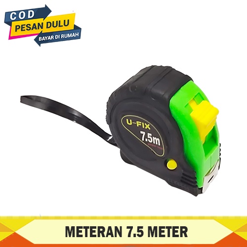 METERAN 7,5 METER PEGANGAN KARET / METERAN TUKANG BANGUNAN 7.5 METER