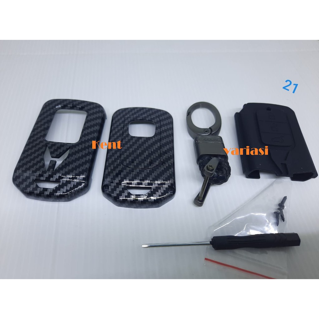 Cover Kunci Case Key Kondom Remote Honda CRV City New Carbon