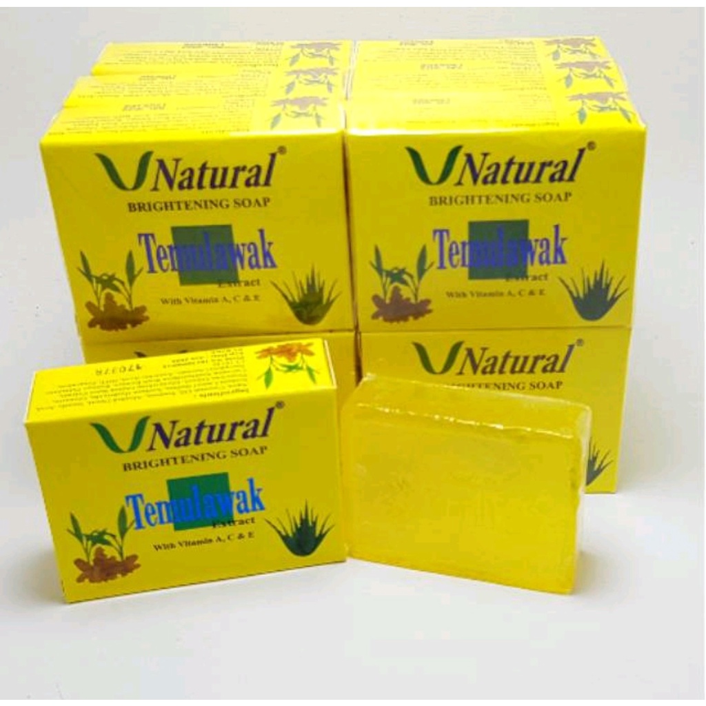 SABUN TEMULAWAK V NATURAL BRIGHTENING  SOAP BPOM 80 gr