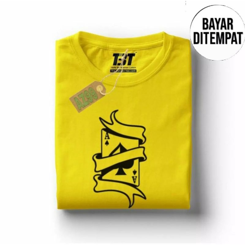 Kaos Pria KARTU AS Kaos Distro Baju Pria Lengan Pendek Kaos Oblong Pria Murah Kos KaosKaos Unisex