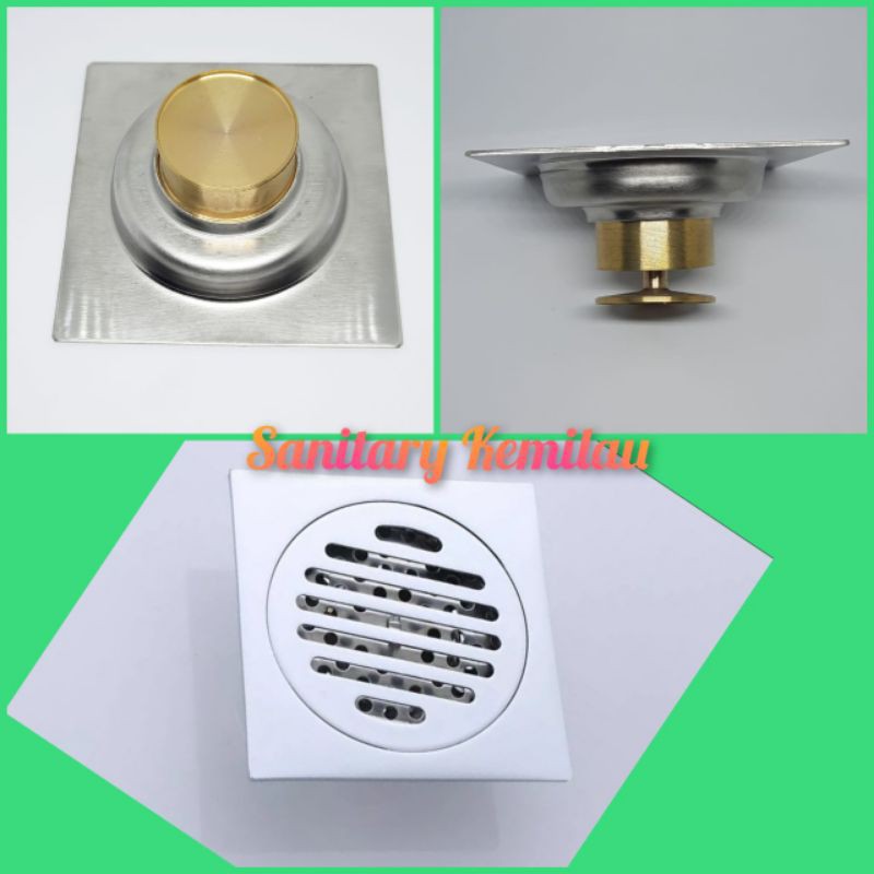 SARINGAN GOT STAINLES STEEL KAMAR MANDI - FLOOR DRAIN KAMAR MANDI BAGUS MURCE