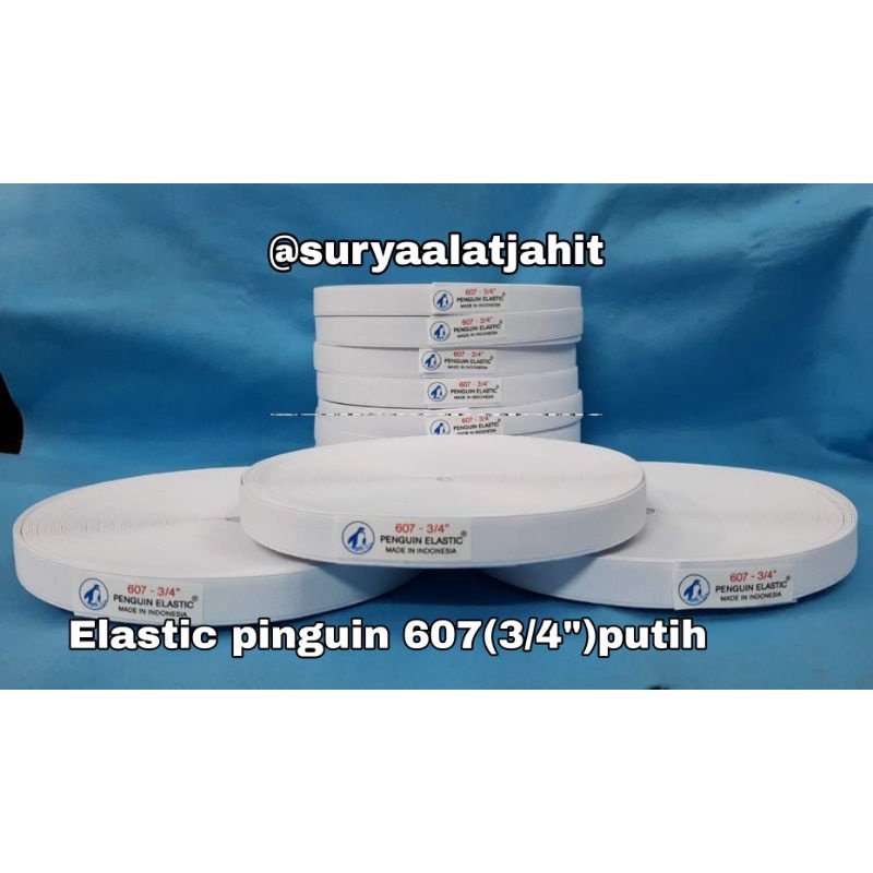 Karet Penguin 3/4in(2cm) 607 putih @36y bagus =rp.53.500/pcs