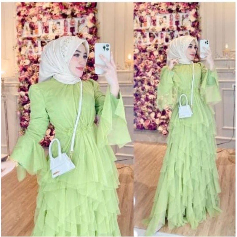 Gamis Shellasaukia Original Import Tutu Zigzag Premium