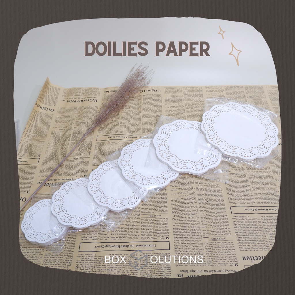 [isi 100] doilies paper WHITE | kertas doilies putih | paper lace doyleys | kertas renda